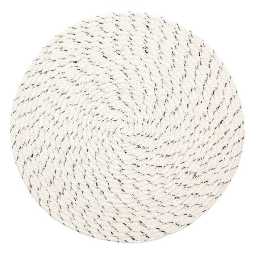 Set Of 4 Dove Ivory Braided 35 cm Jute Round Placemat