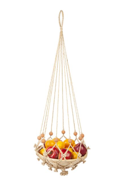 Set Of 4 Sika Red Beads Handmade Macrame Jute Plant Hanger & Pot Holder - 105 cm