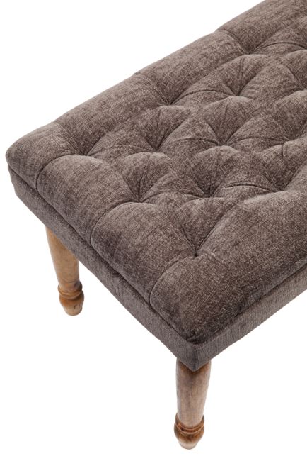 Stanley Grey Entryway Upholstered Cushioned Bench Seat - 125 Cm