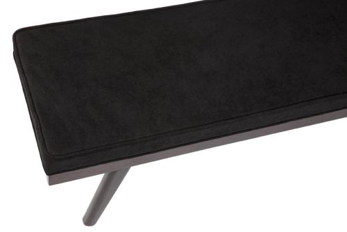 Capella 2 Seater Charcoal Upholstered Entryway Cushioned Bench Seat - 120 Cm
