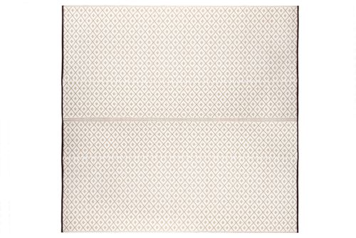 Kimberley Beige and White Diamond Recycled Plastic Reversible Outdoor Rug