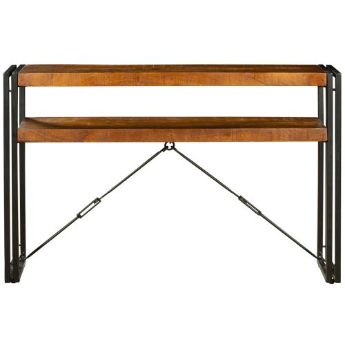 Astra 2 Shelves Mango Wood Industrial  Console Table