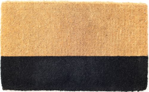 45x75 cm Black Belt Natural and Black Thick Coir Doormat