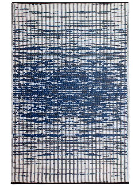 Brooklyn Navy and White Modern Reversible Area Rug