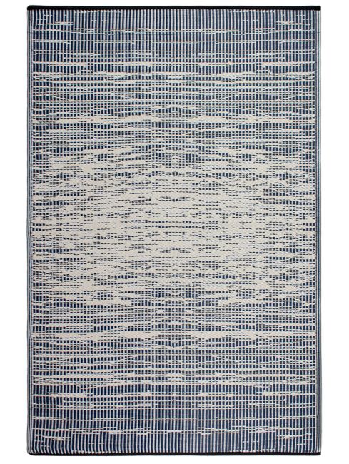 Brooklyn Navy and White Modern Reversible Area Rug