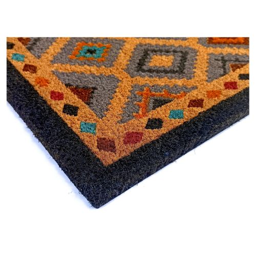 Kilim Multicolour PVC Backed Coir Doormat