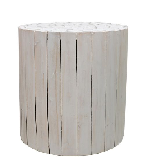 Musca Wooden White Finish Side Table