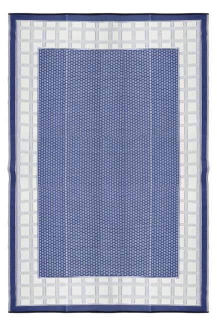 Europa Midnight Blue & White Foldable Waterproof Large Camping Mat - 270x360 cm