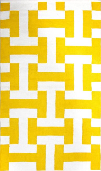 Canal Yellow Indoor Cotton Rug