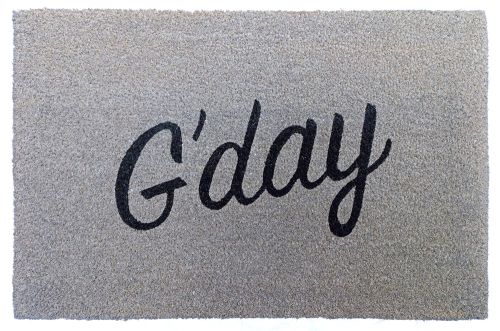 G'Day Grey PVC Backed Coir Doormat