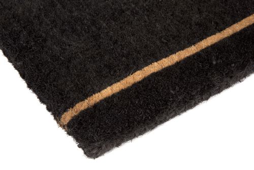 Ghar Black and Natural Coir Doormat