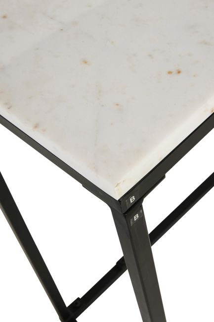 Bhumi C-Shaped Marble Top Side Table