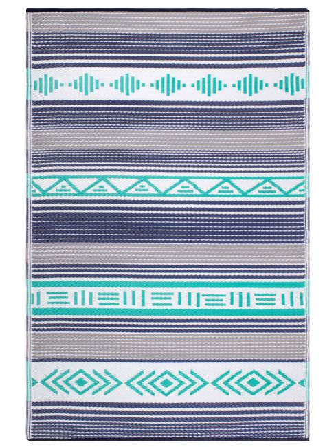 Ibiza Multicoloured Modern Recycled Plastic Reversible Outdoor Rug