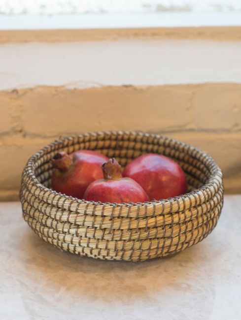 Set of 3 Kaisa Handmade Round Kaisa Grass Decorative Fruit Bowls