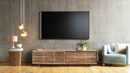 Leo Solid Wood 180 cm Modern Entertainment TV Unit with Sliding Doors & Storage