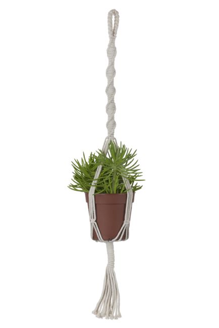 Lily Handmade Cotton Macrame Plant Hanger - 60 cm
