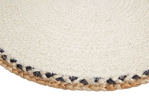 Linnet - Set Of 4 Handmade Jute Round Placemats And Coasters