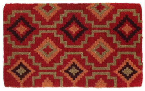 Lhasa Red and Natural Thick Coir Doormat
