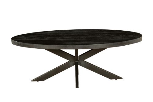 Nova Charcoal 130 CM Wooden Oval Coffee Table 