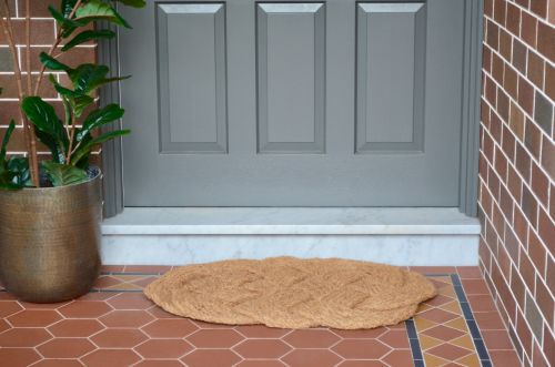 Periyar Plain Knotted Oval Coir Doormat