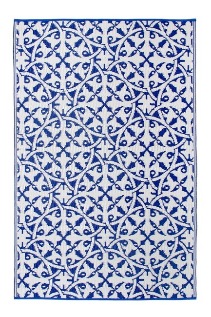 San Juan Blue and White Reversible Outdoor Area Rug