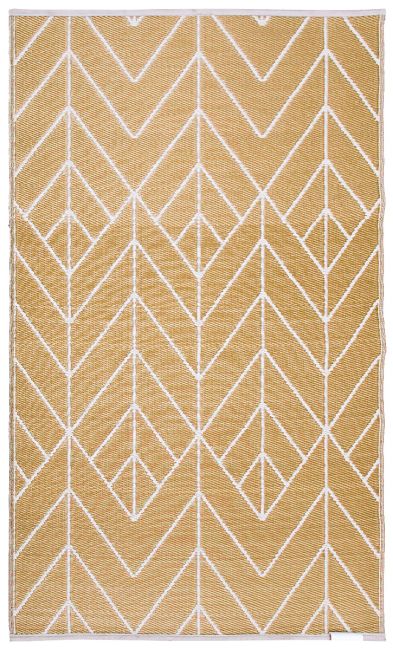 Sydney Gold and Cream Modern Recycled Plastic Outdoor Rug