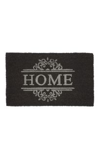 Home Dark Grey PVC Backed Coir Doormat
