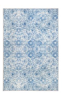 Mozaic Tiles Blue Designer Area Rug