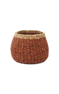 Ajni Brown Handmade 31 cm Seagrass Storage Basket and Planter