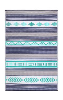 Ibiza Multicoloured Modern Recycled Plastic Reversible Outdoor Rug