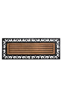 45x120 cm Nautica Striped Rubber Bordered Coir Doormat