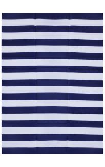Brittany Blue & White Stripes Foldable Waterproof Large Camping Mat - 270x360 CM