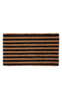 Straight Lines Black striped Coir Doormat